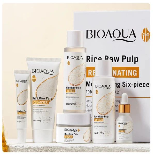 BIOAQUA Vitamin C Facial Care Set – 6-Piece Moisturizing & Brightening Skincare Kit - Infinitygallery.store