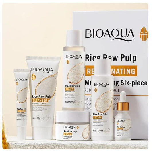 BIOAQUA Vitamin C Facial Care Set – 6-Piece Moisturizing & Brightening Skincare Kit - Infinitygallery.store
