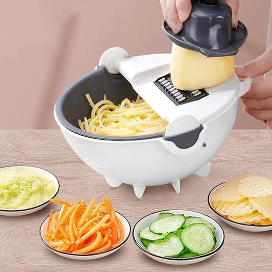 Multi-Functional Vegetable Cutter – 6-in-1 Slicer, Dicer & Chopper with Blade Storage - Infinitygallery.store
