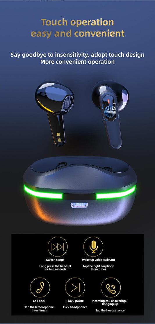 Pro60 Wireless Earphones – LED Display, Bluetooth 5.1, HiFi Sound, Touch Control - Infinitygallery.store