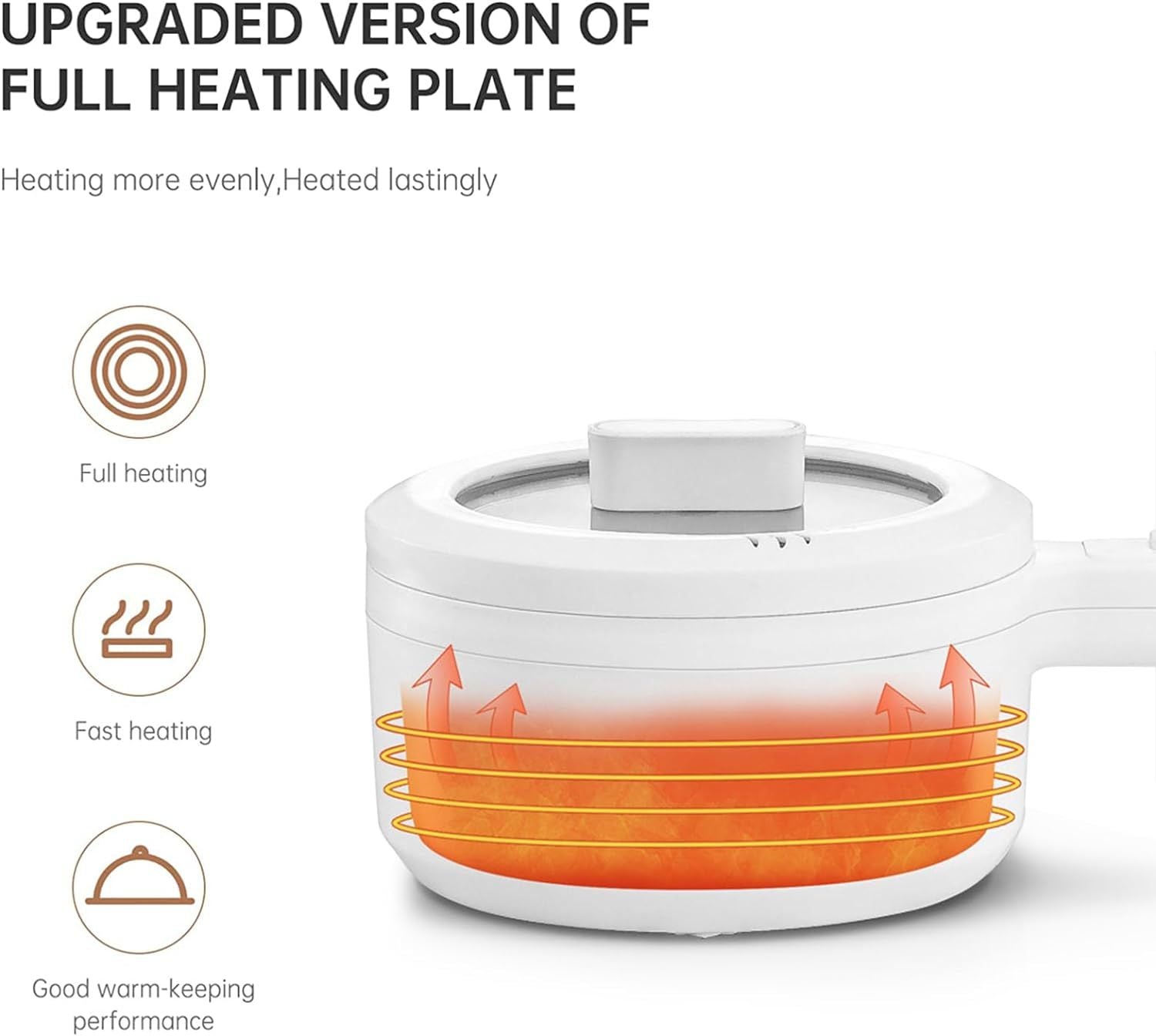 Electric Hot Pot with Steamer – 1.5L Non-Stick Mini Cooker, Adjustable Power (700W), Compact & Portable - Infinitygallery.store