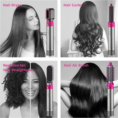 5-in-1 Multifunctional Hot Air Brush – Straighten, Volumize, Curl - Infinitygallery.store