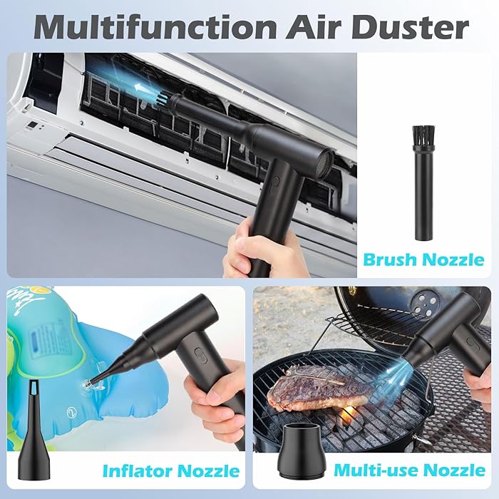160W Rechargeable Handheld Air Duster & Fan Blower – 6000mAh Battery, Multipurpose Use - Infinitygallery.store