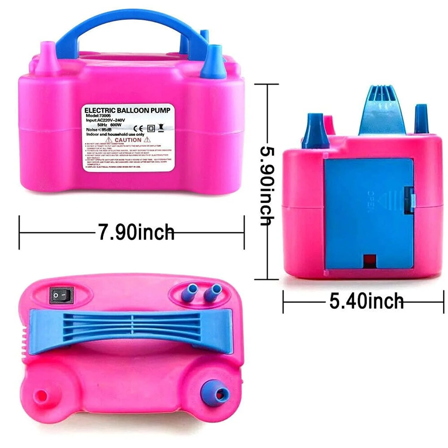 Electric Balloon Air Pump – Dual Nozzle & Auto/Manual Modes for Fast Party Decoration - Infinitygallery.store