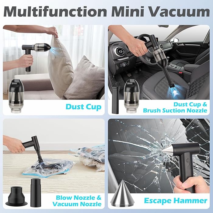 160W Rechargeable Handheld Air Duster & Fan Blower – 6000mAh Battery, Multipurpose Use - Infinitygallery.store