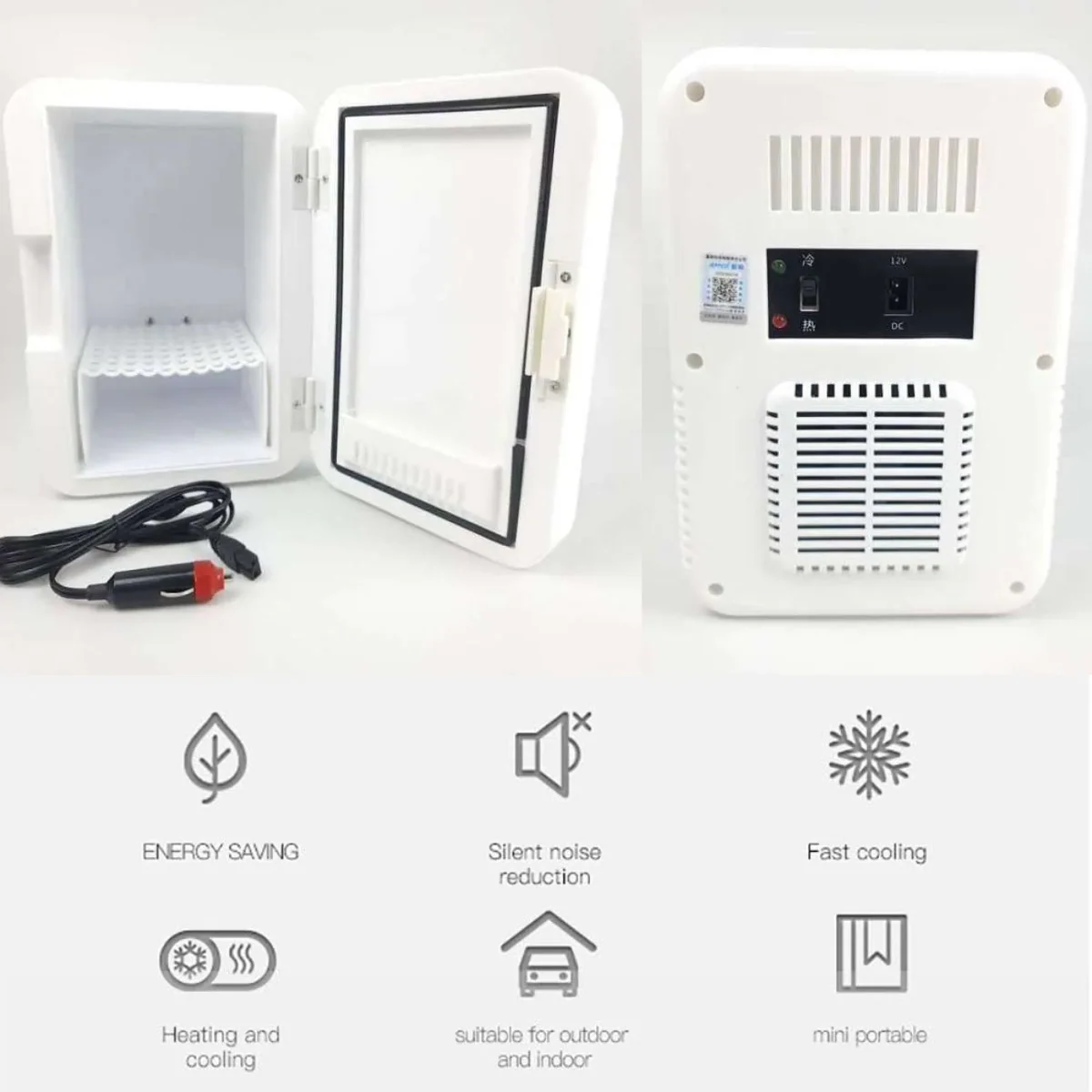 Mini Portable Fridge 8L – Dual Power | Hot & Cold | Quiet & Compact - Infinitygallery.store