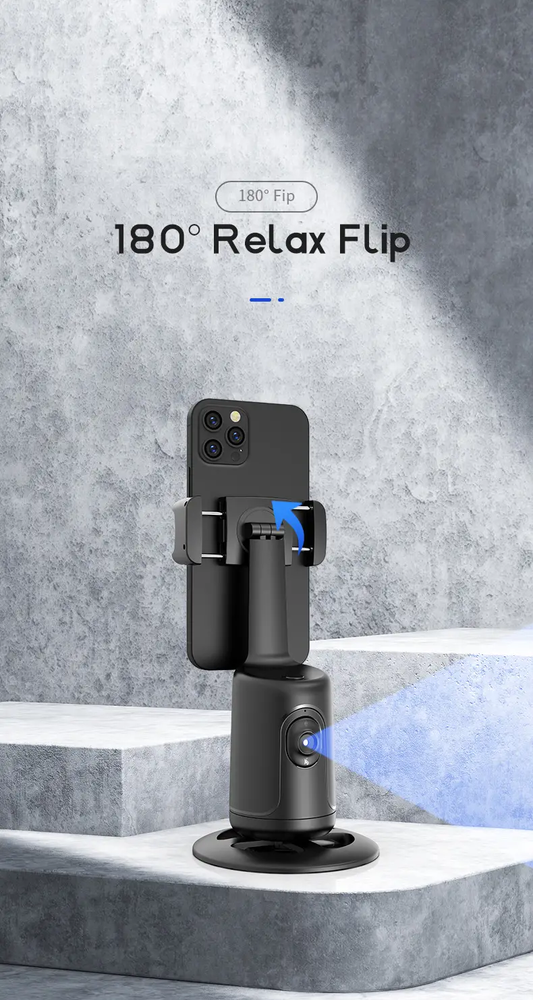 Smart Auto Face Tracking Tripod – AI 360° Motion Sensor, No App Needed, Gesture Control - Infinitygallery.store
