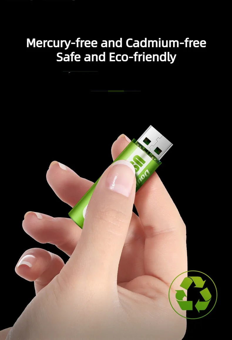 USB Rechargeable AA Batteries (4-Pack) – 1800mAh | Eco-Friendly, Long Life, Safe Charging - Infinitygallery.store