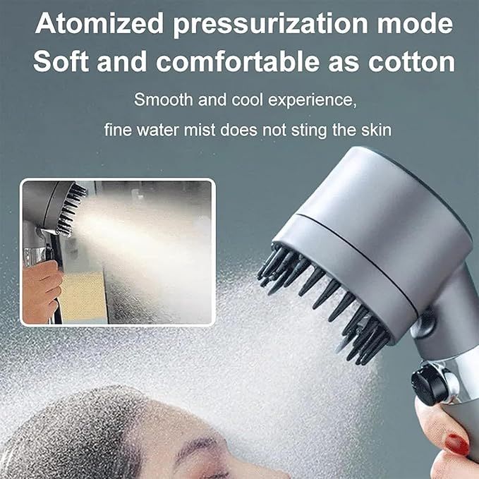 3-Mode High Pressure Hair Dryer-Style Shower Head – Massage & Spray with Filter - Infinitygallery.store