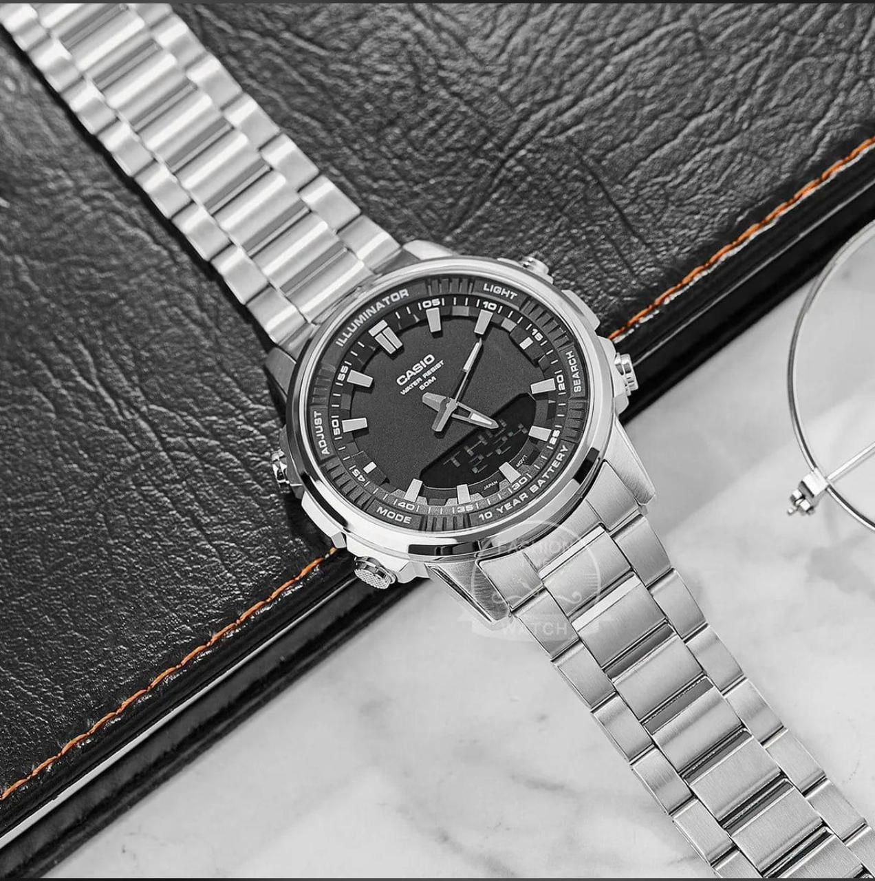 Casio Men’s AMW-880D-9AVDF Watch – Metal-Clad Design with World Time & 10-Year Battery | Infinity Gallery - Infinitygallery.store