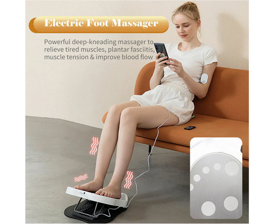 Smart Electric Foot Massager with Heat, EMS Pads & Remote – 15 Modes for Pain Relief & Muscle Recovery - Infinitygallery.store