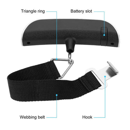 Electronic Luggage Scale – Digital Hanging Travel Weight Scale with LCD Display (Up to 50kg/110lbs) - Infinitygallery.store