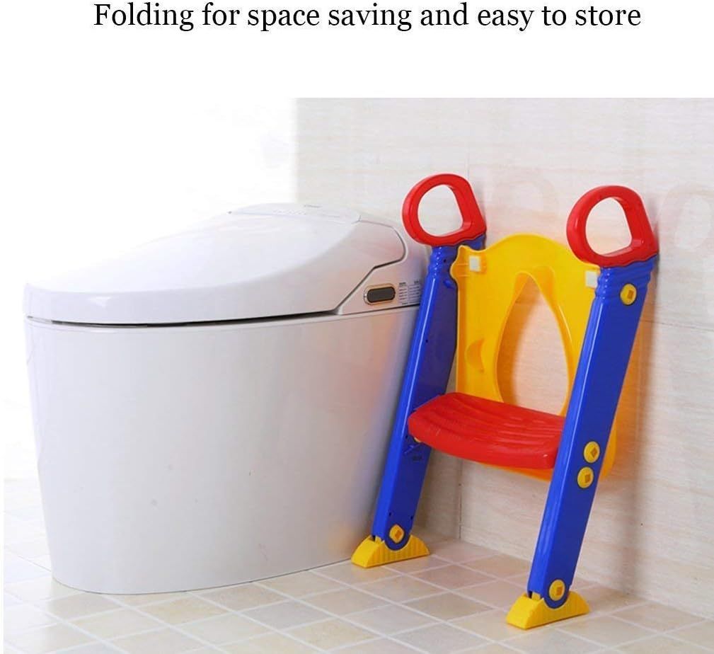 Children’s Toilet Ladder Trainer – Adjustable, Foldable & Non-Slip Potty Training Seat - Infinitygallery.store