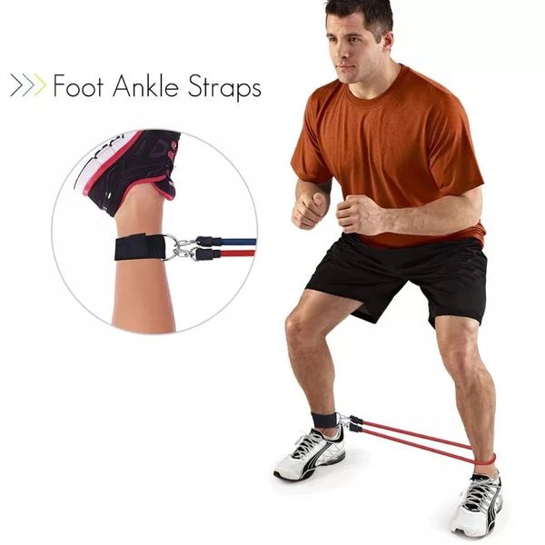 Bodybuilding Resistance Bands Set – Full-Body Home Workout Kit (Up to 110 lbs) - Infinitygallery.store