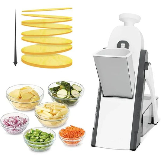 Manual Vegetable Cutter – Ultimate Adjustable Slicer with Safety Lock & Thickness Control - Infinitygallery.store