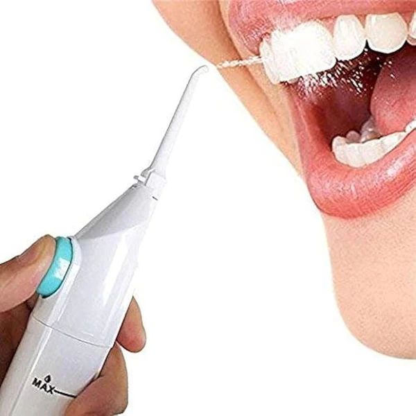 Cordless Dental Water Flosser – Manual Water Jet Tooth Cleaner for Kids & Adults - Infinitygallery.store