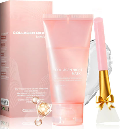 Allony Collagen Night Mask – Deep Nourishment & Pore Refining Peel-Off Mask - Infinitygallery.store