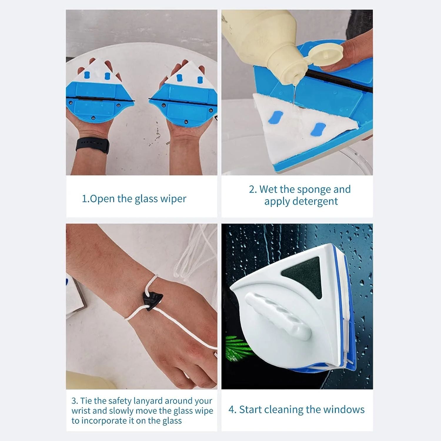 Magnetic Double-Sided Window Cleaner – For 5–12mm Double Glazed Glass - Infinitygallery.store