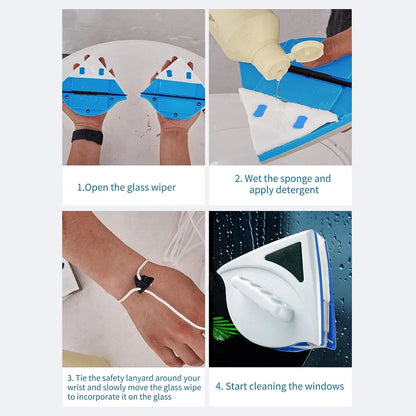 Magnetic Double-Sided Window Cleaner – For 5–12mm Double Glazed Glass - Infinitygallery.store