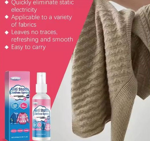 Anti Static Spray 100ml – Quick-Dry Fabric Cling Remover for Clothes & Upholstery - Infinitygallery.store
