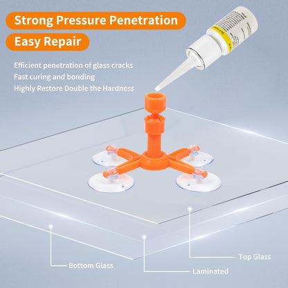 Car Windshield Repair Kit – Fast Crack & Chip Fix with Advanced Resin - Infinitygallery.store