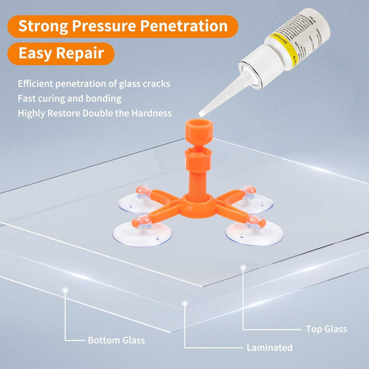 Car Windshield Repair Kit – Fast Crack & Chip Fix with Advanced Resin - Infinitygallery.store