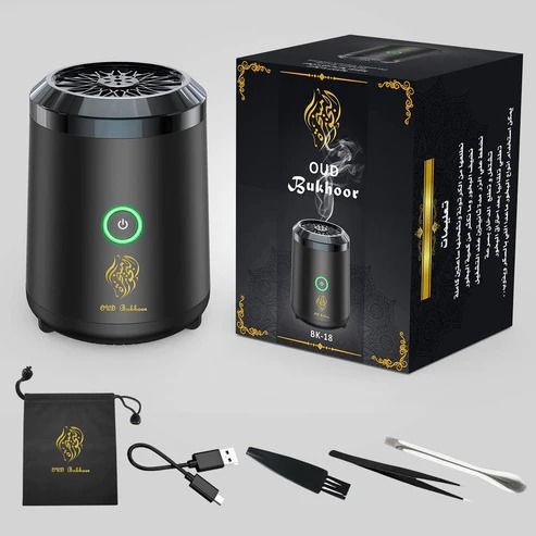 Smart Bukhoor Perfume Dispenser – Rechargeable Charcoal Incense Burner with Adjustable Fragrance Control - Infinitygallery.store