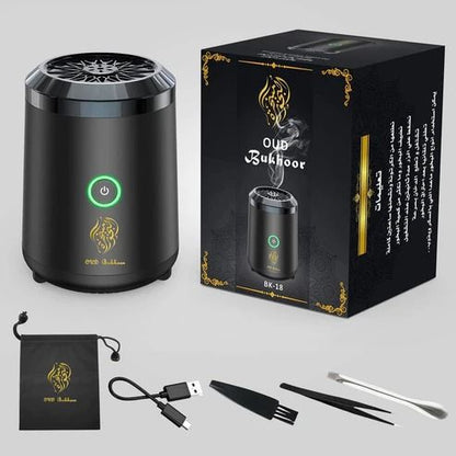 Smart Bukhoor Perfume Dispenser – Rechargeable Charcoal Incense Burner with Adjustable Fragrance Control - Infinitygallery.store