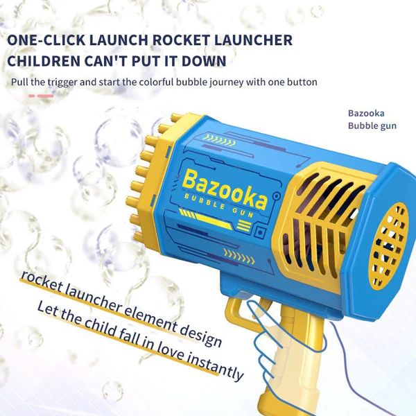 Rocket Boom Bubble Gun – Automatic Bubble Blaster for Kids & Parties - Infinitygallery.store