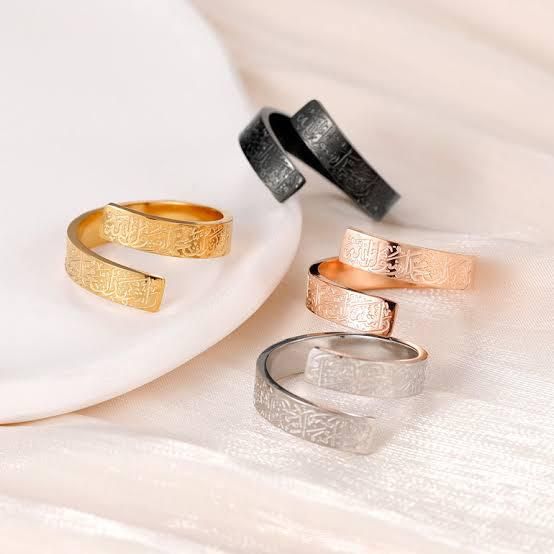 Ayatul Kursi Ring – Adjustable Stainless Steel Islamic Jewelry - Infinitygallery.store