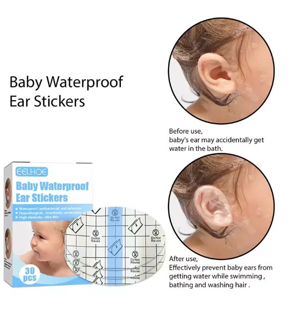Baby Ear Stickers (30pcs) – Waterproof, Soft & Hypoallergenic Ear Covers for Infants - Infinitygallery.store