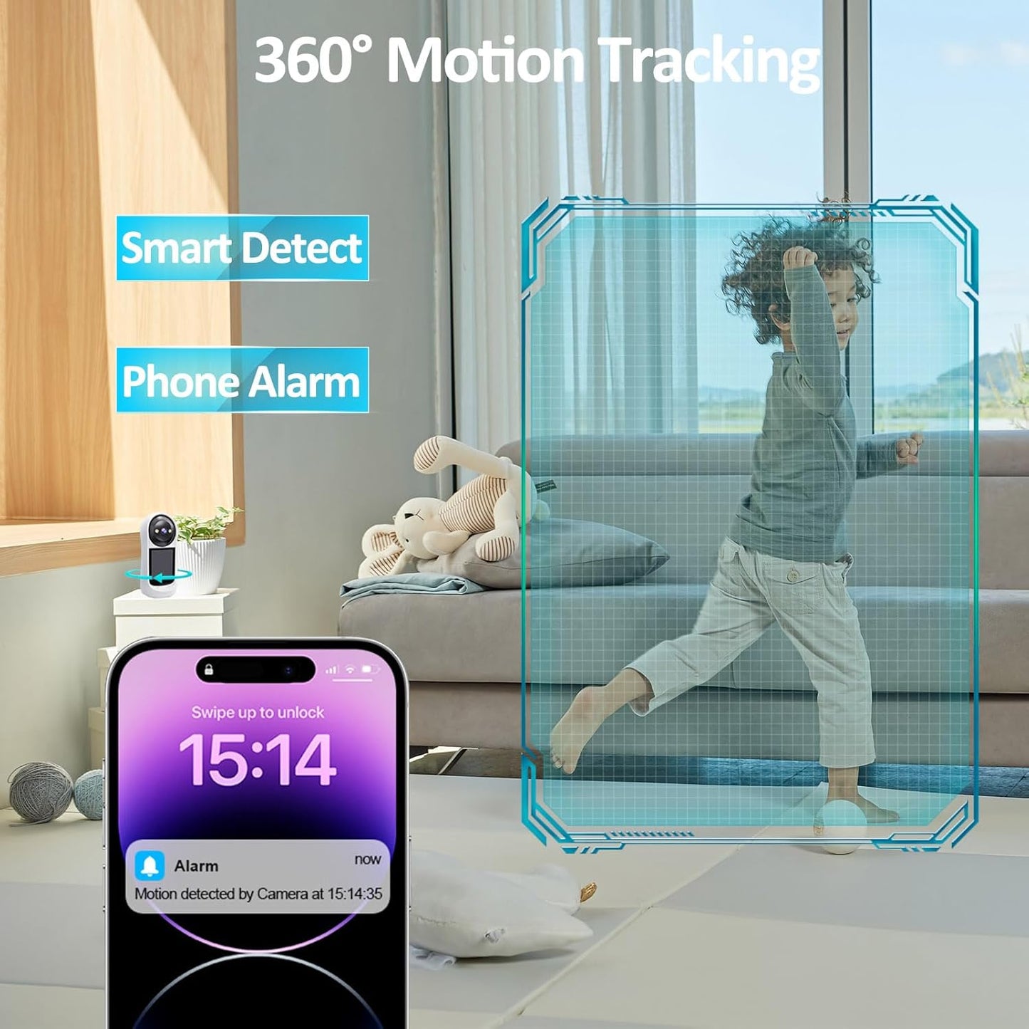 Smart Video Call Camera – 3MP HD | One-Click Call | 360° Motion Tracking - Infinitygallery.store