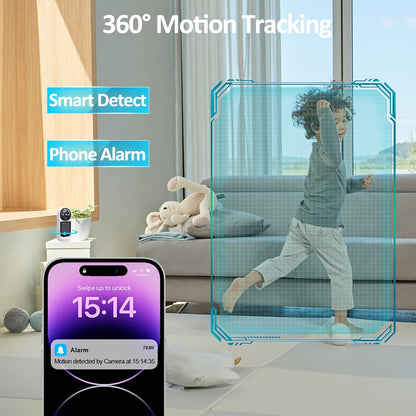 Smart Video Call Camera – 3MP HD | One-Click Call | 360° Motion Tracking - Infinitygallery.store