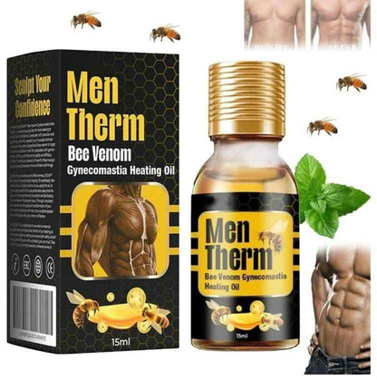 MenTherm Bee Venom Gynecomastia Heating Oil – Firm & Sculpt Male Chest Naturally
