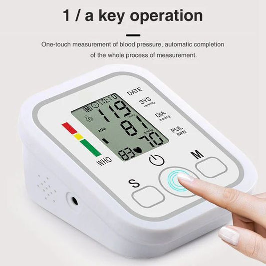 Electronic Blood Pressure Monitor – Arm-Type Home Sphygmomanometer with Memory & Irregular Heartbeat Detection - Infinitygallery.store