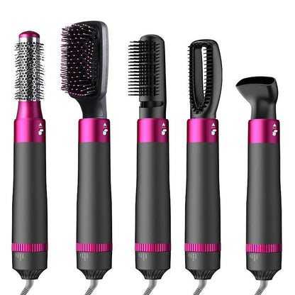 5-in-1 Hot Air Brush – Ceramic Airwrap Styler with Interchangeable Attachments - Infinitygallery.store