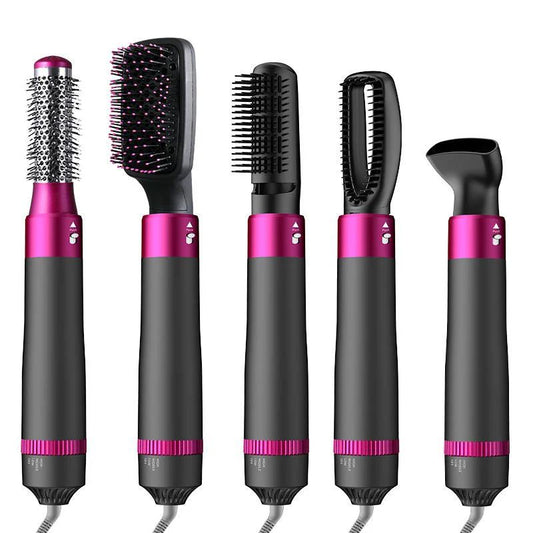 5-in-1 Hot Air Brush – Ceramic Airwrap Styler with Interchangeable Attachments - Infinitygallery.store