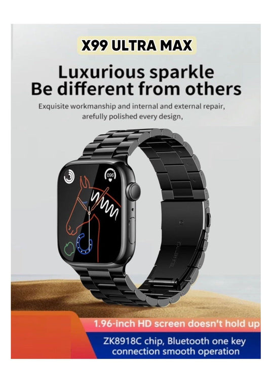 X99 Ultra Max Smart Watch – Bluetooth Calling, Music, Split-Screen & Arabic Support | Infinity Gallery - Infinitygallery.store