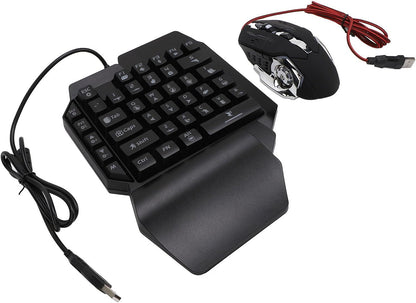 One-Hand RGB Gaming Keyboard & Mouse Combo – Mobile Gaming with PC Precision - Infinitygallery.store