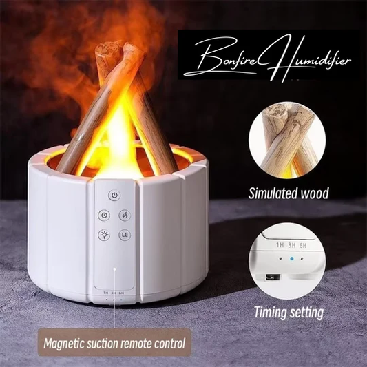 Bonfire Flame Aroma Humidifier – Ultrasonic Essential Oil Diffuser with Remote - Infinitygallery.store