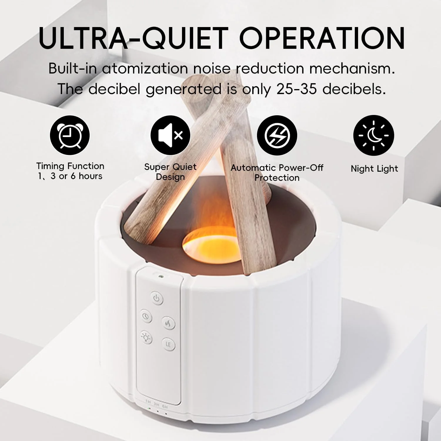 Bonfire Flame Aroma Humidifier – Ultrasonic Essential Oil Diffuser with Remote - Infinitygallery.store