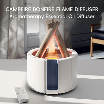 Bonfire Flame Aroma Humidifier – Ultrasonic Essential Oil Diffuser with Remote - Infinitygallery.store