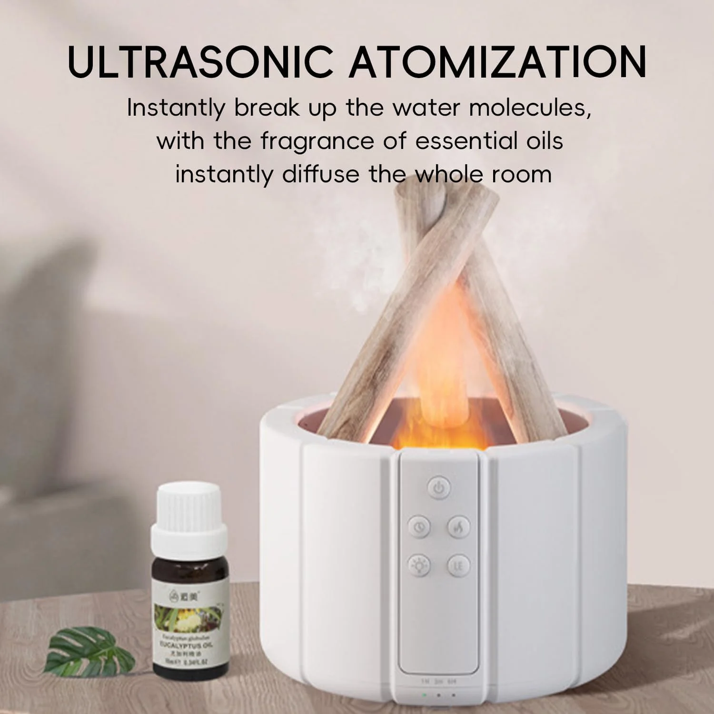 Bonfire Flame Aroma Humidifier – Ultrasonic Essential Oil Diffuser with Remote - Infinitygallery.store