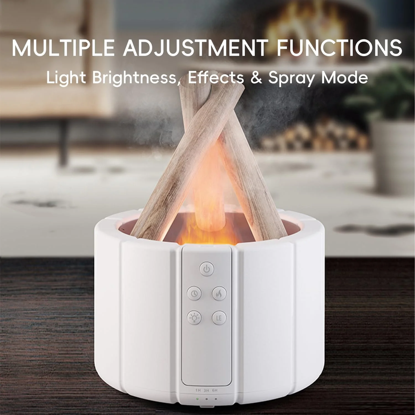 Bonfire Flame Aroma Humidifier – Ultrasonic Essential Oil Diffuser with Remote - Infinitygallery.store