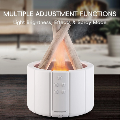 Bonfire Flame Aroma Humidifier – Ultrasonic Essential Oil Diffuser with Remote - Infinitygallery.store