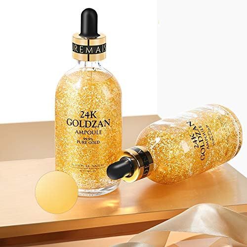 24K GOLDZAN Ampoule Serum – 99.9% Pure Gold Brightening Face Serum for Dark Spots & Glow - Infinitygallery.store