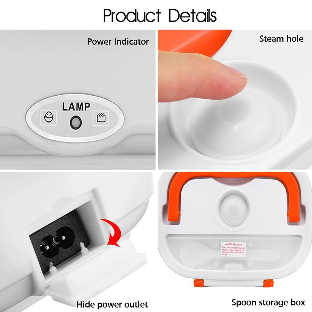 Portable Electric Heater Lunch Box – 12V Car-Friendly, Safe & Energy Efficient Food Warmer - Infinitygallery.store