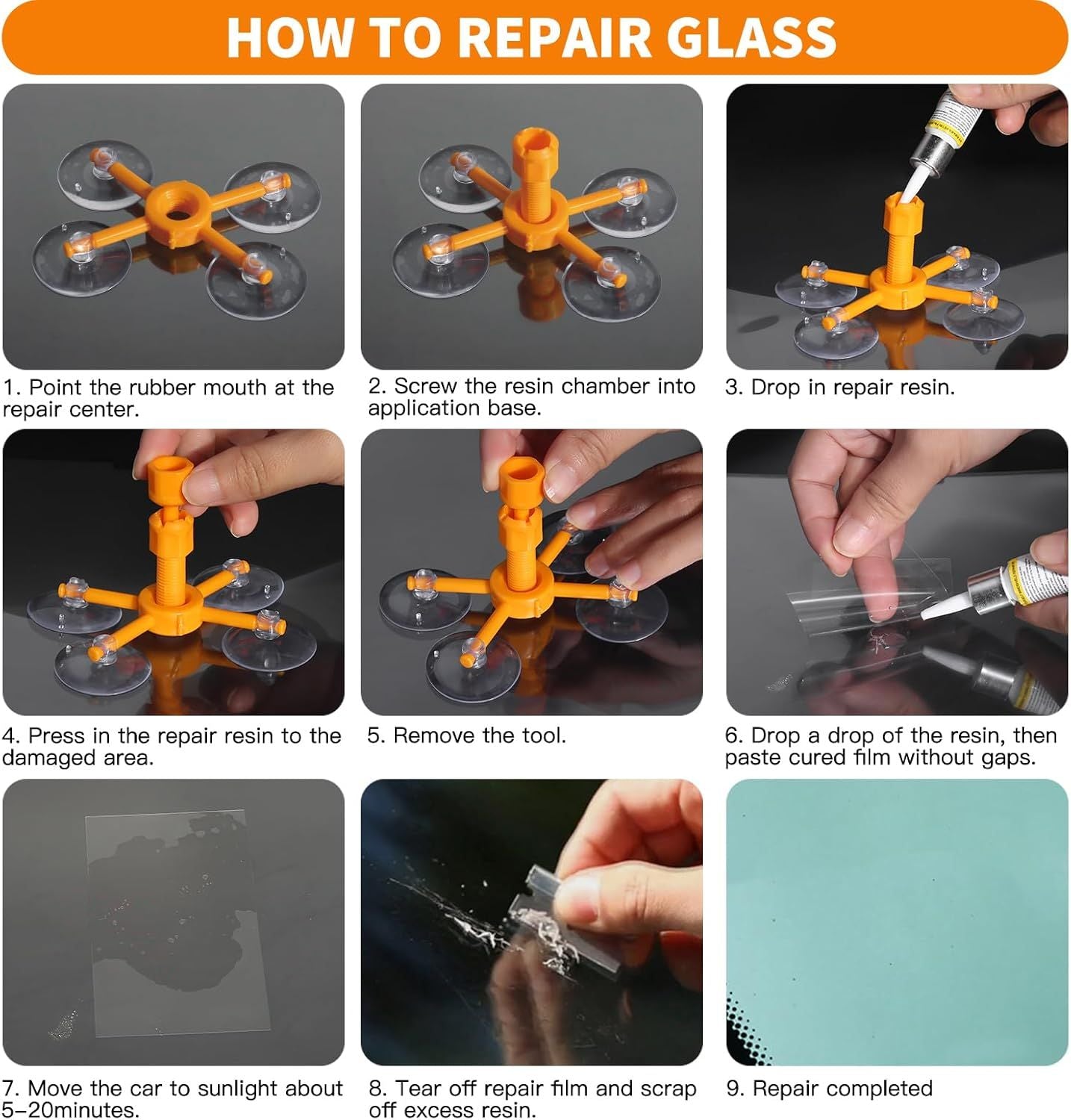 Car Windshield Repair Kit – Fast Crack & Chip Fix with Advanced Resin - Infinitygallery.store