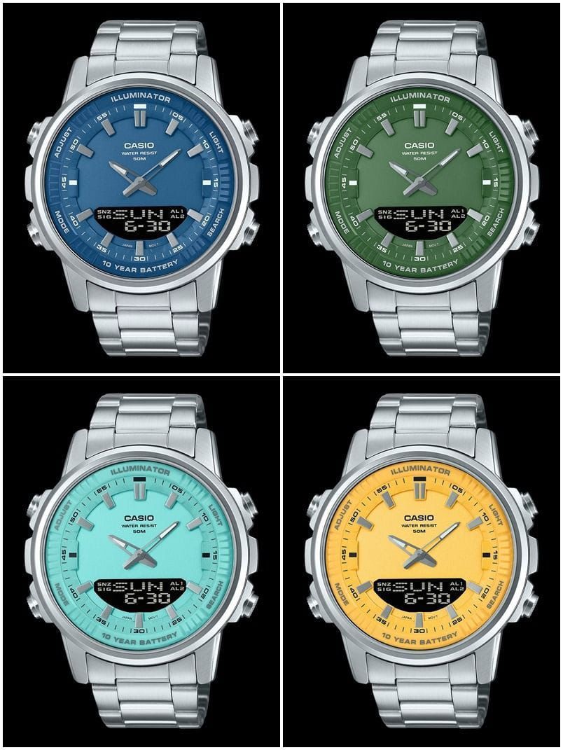 Casio Men’s AMW-880D-9AVDF Watch – Metal-Clad Design with World Time & 10-Year Battery | Infinity Gallery - Infinitygallery.store