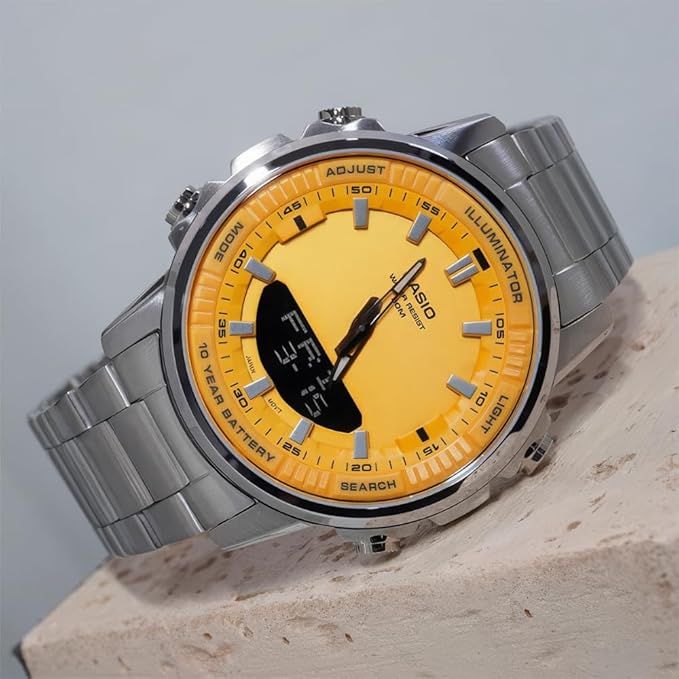 Casio Men’s AMW-880D-9AVDF Watch – Metal-Clad Design with World Time & 10-Year Battery | Infinity Gallery - Infinitygallery.store